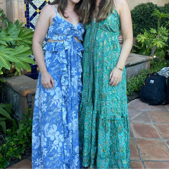 PALACE DRESS IN BLUE & WHITE FLORAL - Picture 4 of 6